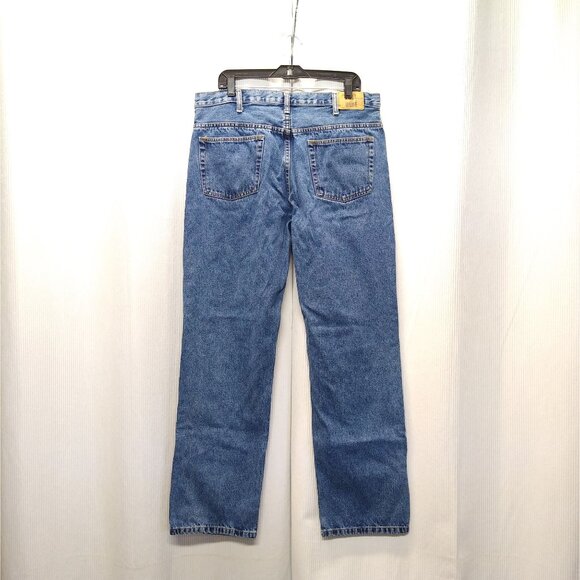 Full Blue Jeans Classic Fit Straight Leg Denim Men's Jeans 38x34 Sits At Waist - Picture 2 of 11